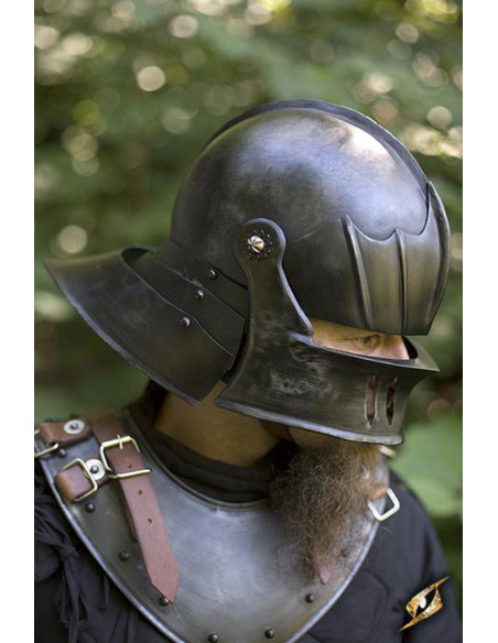 Casque Sallet avec visière, Epic Dark