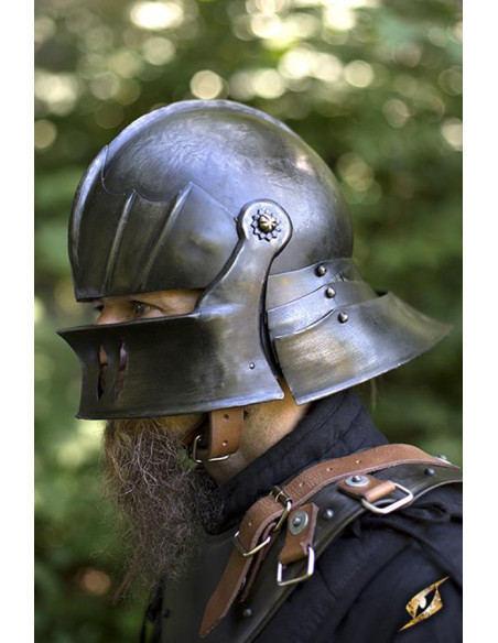 Casque Sallet avec visière, Epic Dark