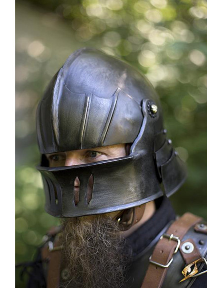 Casque Sallet avec visière, Epic Dark