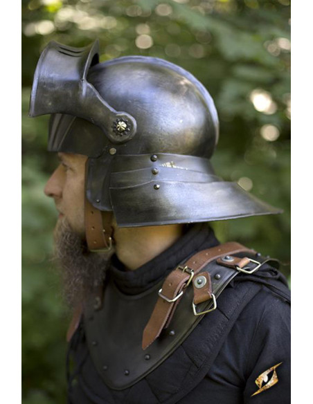Casque Sallet avec visière, Epic Dark