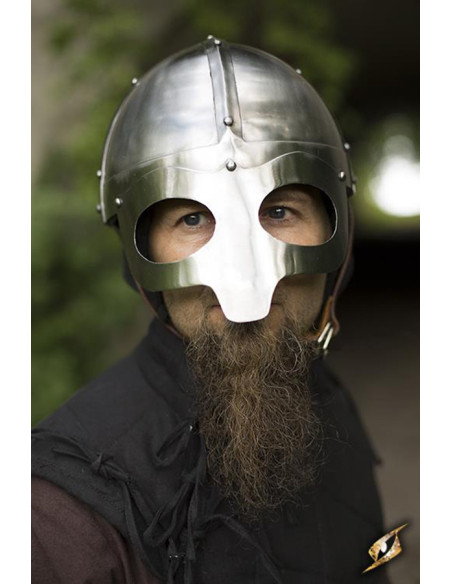 Casque viking avec masque, finition...