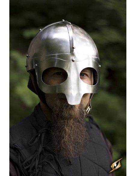 Casque viking avec masque, finition...
