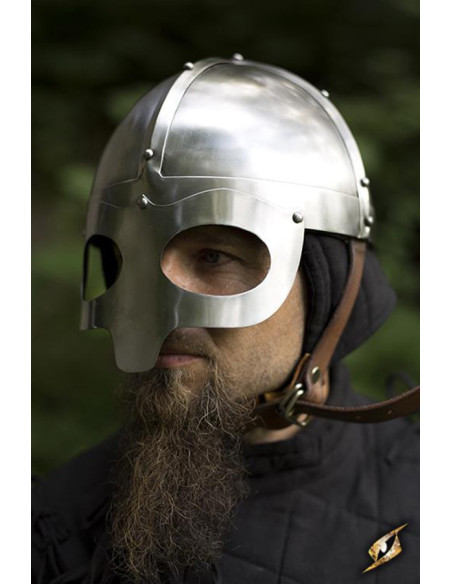 Casque viking avec masque, finition...