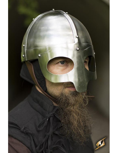 Casque viking avec masque, finition...