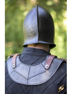 Gorget médiéval Drake simple, finition sombre épique 2