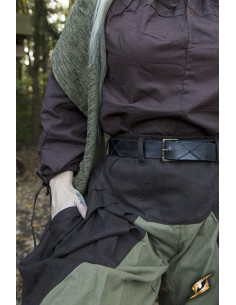 Pantalon médiéval large Ignis, marron-vert 2