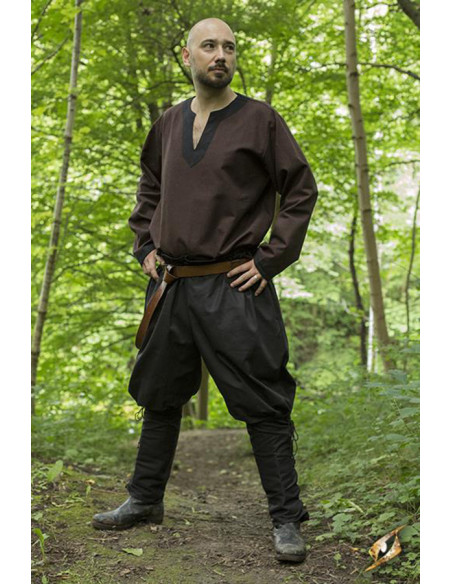 Pantalon médiéval noir à lacets, Epic...