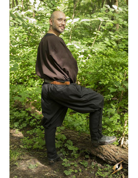 Pantalon médiéval noir à lacets, Epic...