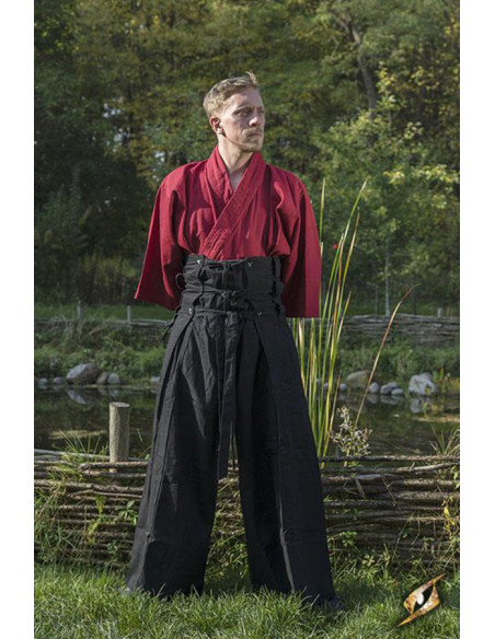 Pantalon de samouraï japonais noir,...