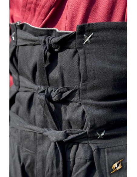 Pantalon de samouraï japonais noir,...