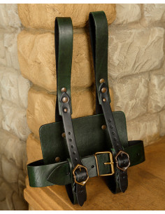 Tahalí Tiberius portera des livres en cuir vert