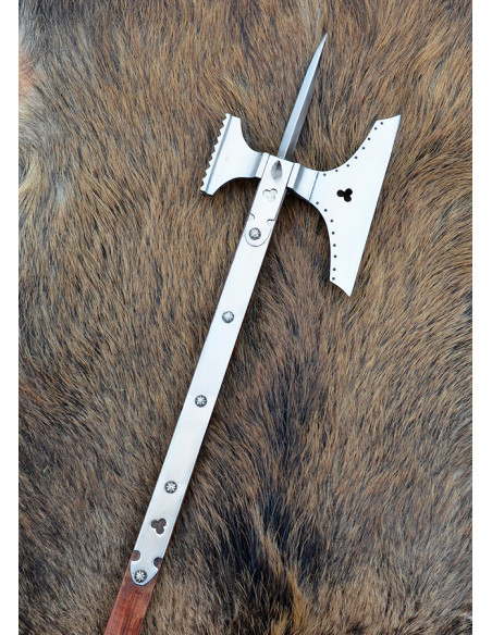 Hache à manche d'hast avec marteau,...