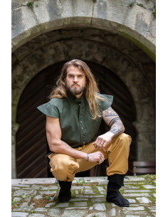 Gilet Renaissance classique modèle Charles, coloris vert 2