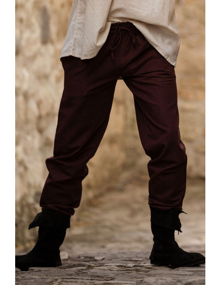 Pantalon médiéval Arvo, couleur marron