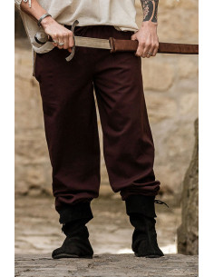 Pantalon médiéval Arvo, couleur marron