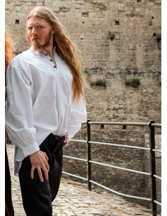 Chemise médiévale large Oswald, couleur blanche