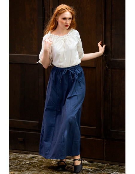 Jupe médiévale modèle Diana, bleu
