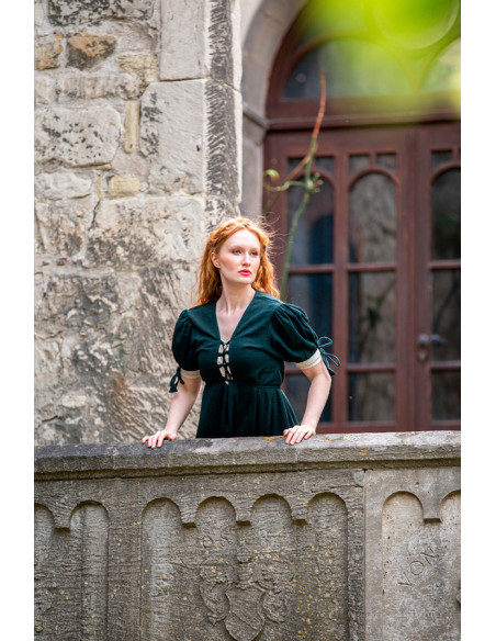 Robe médiévale Denise à lacets,...