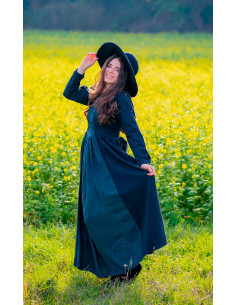 Robe médiévale Medusa, noir-bleu 2