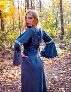 Robe médiévale femme modèle Sophie, Bleu 2