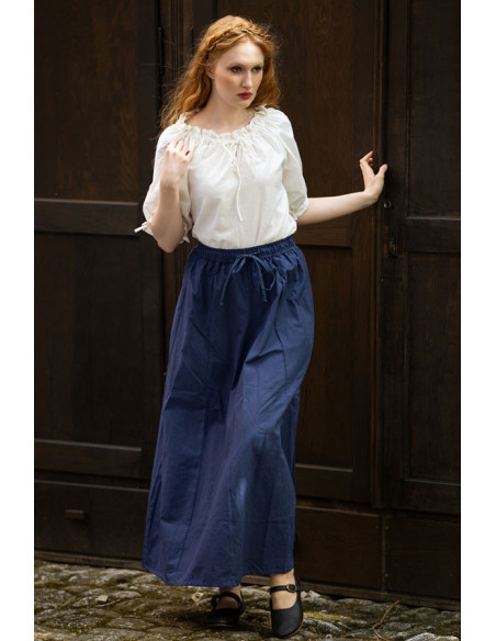 Cravates de chemisier médiéval blanc