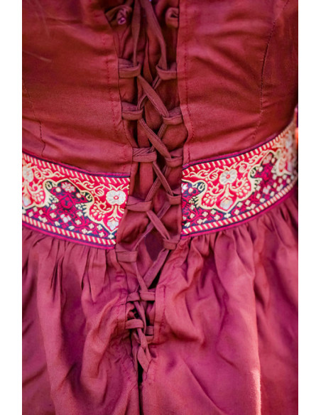 Robe de noblesse médiévale, rouge...