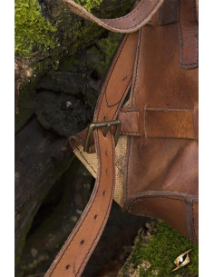 Sac à dos d'aventurier médiéval de couleur marron 2