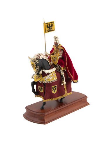 Armure de cheval avec bannière Barbarossa, 35 x 35 cm.