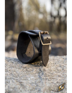 Bracelet en cuir une bride, couleur noir