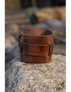 Bracelet en cuir une bride, couleur marron 2