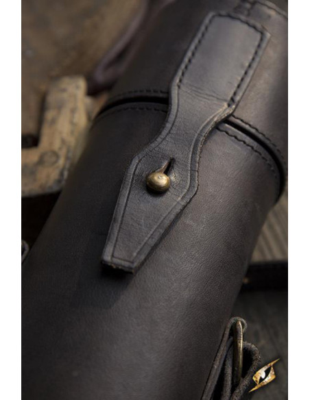 Porte-parchemin avec dragonne en cuir...