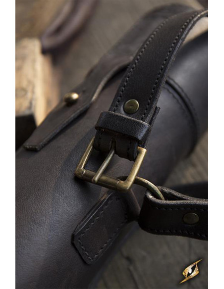 Porte-parchemin avec dragonne en cuir...