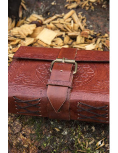 Petit agenda avec couvertures en cuir, croix celtique 2