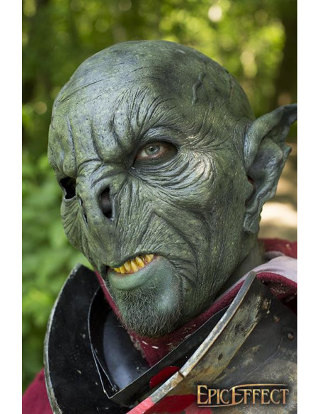Masque de fantaisie Green Feral Orc LARP