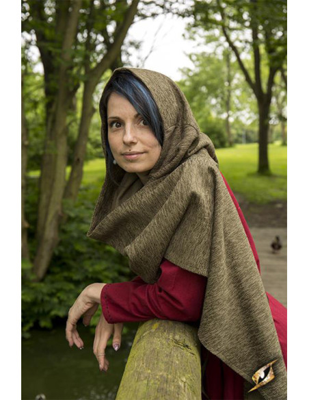 Capuche avec châle médiéval modèle...