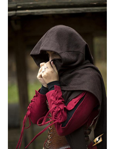Capuche avec châle médiéval modèle...