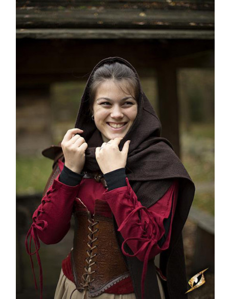 Capuche avec châle médiéval modèle...