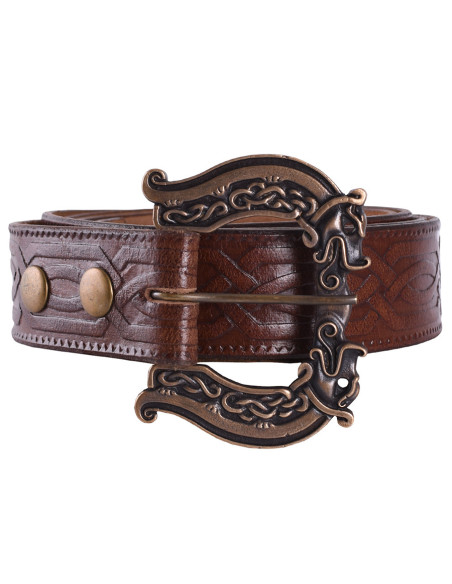 Ceinture longue celtique en cuir avec...