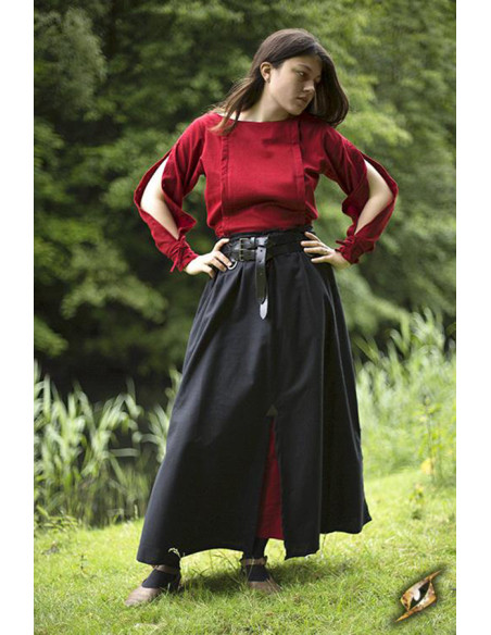 Jupe de bataille médiévale, noire