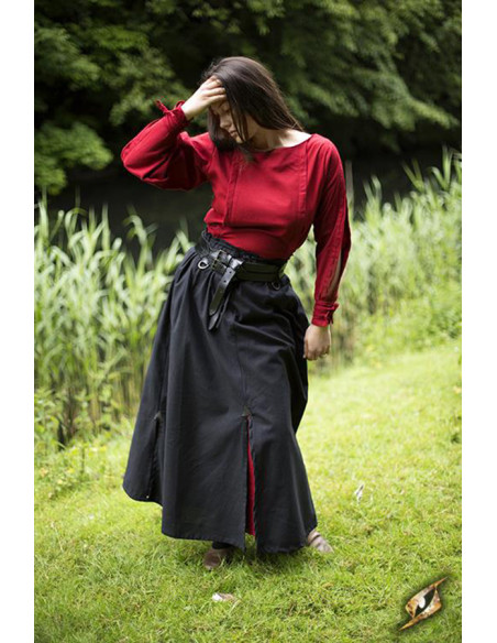 Jupe de bataille médiévale, noire