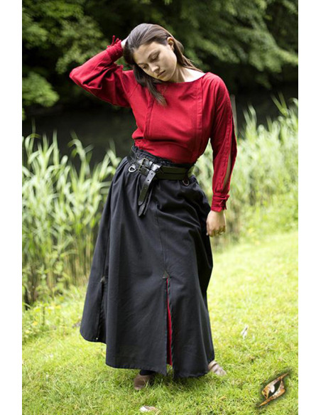 Jupe de bataille médiévale, noire