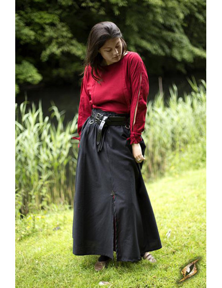 Jupe de bataille médiévale, noire