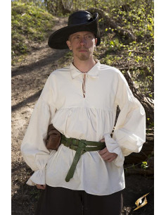 Chemise Renaissance en coton Aramis, blanc cassé