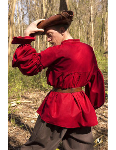 Chemise en coton Renaissance Aramis, rouge foncé 2