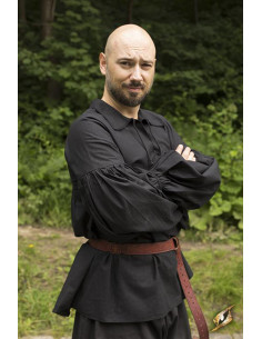 Chemise Renaissance en coton Aramis, coloris noir 2