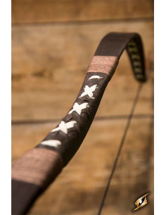 Arc médiéval marron à utiliser monté à cheval. 118cm. 2