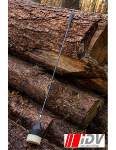 Flèche de tir à l'arc à tête plate, noire/noire