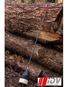 Flèche de tir à l'arc à tête plate, noir/rouge foncé