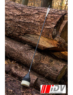 Flèche de tir à l'arc à tête plate, noir/lumineux