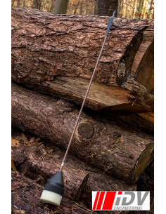 Flèche en arc à tête plate, marron/noir